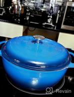 img 1 attached to Amazon Basics Enameled Cast Iron Covered Dutch Oven, 7.3-Quart, Red review by John Ruelas