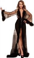 unleash your glamour with ohyeahlady's long sheer kimono robe and fur nightgown logo