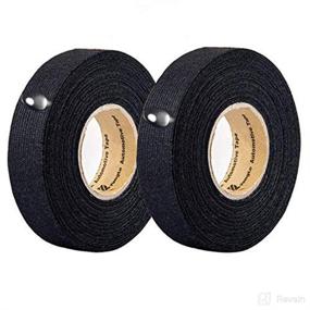 img 1 attached to 🔌 Automotive Wiring Harness Cloth Tape: High Temp, Noise Damping, Heat Proof - (2 Rolls, 19MM × 25M)