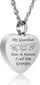 img 4 attached to BGAFLOVE Heart Urn Necklace: A Beautiful Memorial Jewelry For Women To Remember Grandpa