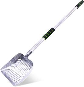 img 3 attached to Efficient SunGrow 32” Long Handle Cat Litter Scoop: Non-Stick Aluminum Scoop with Rubber Handle - Wide Scoop for Easy Cleaning