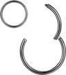 316l surgical steel hypoallergenic nose rings, septum jewelry, hinged segment ring body piercing hoop lip rings for 20g 18g 16g 14g 12g 10g 8g helix cartilage rook earrings logo