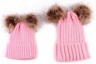 зимний теплый вязаный комплект шапочек oenbopo для матери и ребенка - шапка для родителей и детей, вязаная шапка для женщин и детей, идеальный аксессуар для холодной погоды логотип