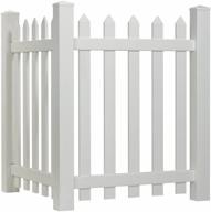 48x43-inch outdoor essentials picket fence with spade cap accent for enhanced seo logo