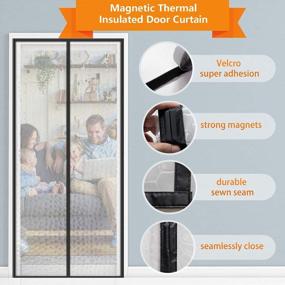 img 1 attached to Магнитный теплоизолирующий экран для дверей YUFER: энергосберегающее решение для вашего дома или офиса