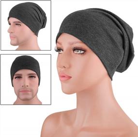 img 1 attached to Skull Caps For Men Women - Multifunctional Headwear Bike Hard Hat Helmet Liner Beanie Sleep Cap Multi-Pack