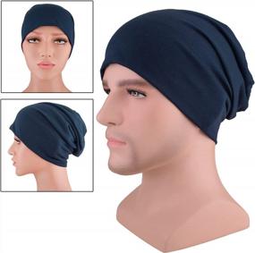 img 3 attached to Skull Caps For Men Women - Multifunctional Headwear Bike Hard Hat Helmet Liner Beanie Sleep Cap Multi-Pack