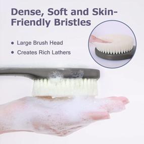 img 3 attached to Get Smooth, Cleansed Skin With Our Exfoliating Shower Brush - Long Handle, Mold-Resistant, With Moderate Bristles - Perfect For Dry Or Wet Brushing