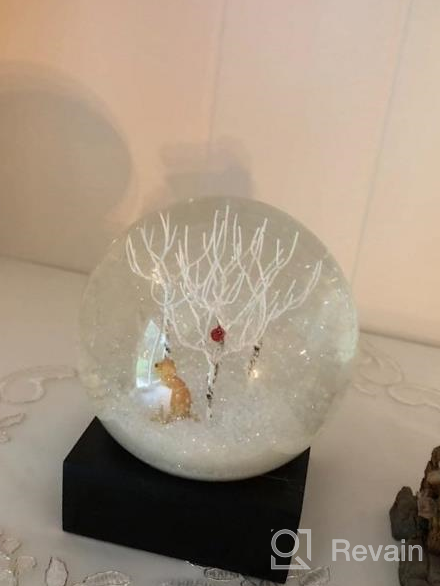img 1 attached to Delightful Winter Wonderland: Lab In The Woods Snow Globe review by Logan Barela