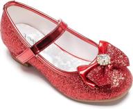 furdeour wedding princess glitter cosplay girls' shoes : flats логотип