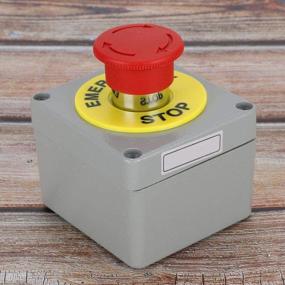 img 1 attached to Waterproof And RFI Resistant Red Emergency Stop Switch Box With Momentary 1NC Push Button - Perfect For Industrial Use