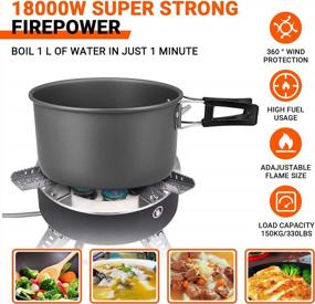 img 1 attached to Adjustable Ultralight Backpacking Stove - Bulin Camping Gas Stove Burner With Windproof Design, Portable Propane Stove For Outdoor Hiking And Camping - Choose From 3500W To 18000W Power Options