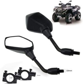 img 4 attached to 🔍 Enhanced Motorcycle Rear View Mirrors: 7/8" Handlebar Mounts for Motorcycles, Scooters, and More!