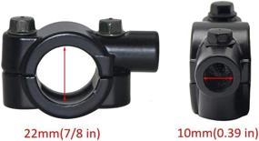 img 2 attached to 🔍 Enhanced Motorcycle Rear View Mirrors: 7/8" Handlebar Mounts for Motorcycles, Scooters, and More!