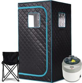 img 4 attached to Detoxify And Relax At Home With Our Full Body Steam Sauna Kit, Featuring Remote Control, Upgraded Chair, And Large 4L Steam Pot