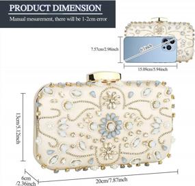 img 2 attached to Tanpell Crystal Beaded Wedding Clutch For Women: Elegant Evening Bag Purse