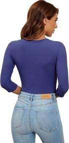 img 2 attached to TARAINYA Womens Bodysuit: Stylish Buttoned Bodysuits for Women's Clothing