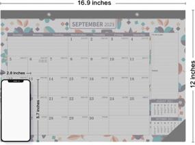 img 1 attached to 2023-2024 Large Desk Calendar | 17"X12" Wall Calendar With Plastic Cover & Planner Stickers | 18 Months Academic Year