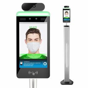 img 4 attached to Touchscreen Access Control System With Non-Contact Infrared Thermal Scanner For Face Recognition And Temperature Measurement, Featuring Face Comparison Library And Stand