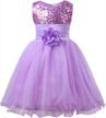 sparkling sequin mesh flower ball gown for little girls' party, prom and special occasions logo