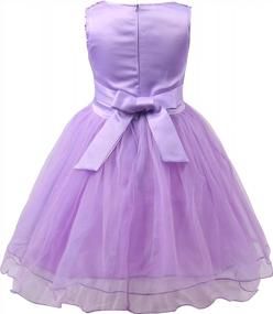 img 3 attached to Блестящее платье с цветочным шаром из паилеточной сетки для вечеринки, выпускного и особых случаев маленьких девочек.