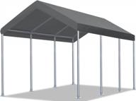 asteroutdoor 12x20 feet heavy duty carport portable garage car canopy boat shelter tent for party, wedding, garden storage shed 8 legs, gray logo