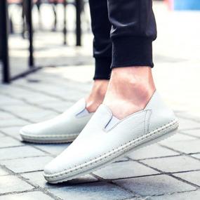 img 1 attached to Men'S Leather Fashion Slip-On Loafers Shoes - Soft Walking Comfort From MITVR!