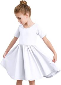 img 4 attached to STELLE Toddler Sleeve Casual Twirly Girls' Clothing : Tops, Tees & Blouses