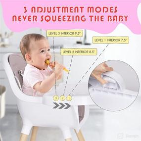 img 1 attached to 👶 High Chair for Baby and Toddler with Convertible 3 in 1 Design, Natural Wood Material, Modern Style, Easy to Clean - Mum & Cub