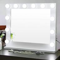 get glam with zeny hollywood vanity makeup mirror set - wall-mounted mirrors with dimmer for stunning makeup logo