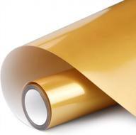 arhiky htv 12in x 5ft roll - gold iron on heat transfer vinyl for crafting & diy projects логотип