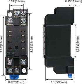 img 3 attached to Pack Of 5 Baomain DYF08A DIN Rail Mount Relay Socket Bases With 8 Terminals For MY2NJ, HH52P, And H3Y Relays - Better SEO