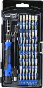 img 4 attached to 🔧 Blue Hautton Precision Screwdriver Set, 60 in 1 with 56 bits Magnetic Screwdriver Kit, Stainless Steel Professional Repair Tools Kit for Phone Laptop PC Camera Game Console Glasses and More