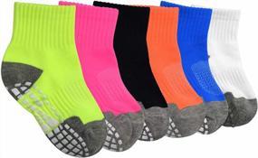 img 3 attached to Active Baby Toddler Socks With Non-Slip Grip Ankle For Safe Playtime - 1-7 Years