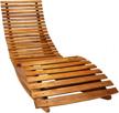 rocking acacia wood chaise lounge for outdoor living | weatherproof patio chair for sunbathing by cucunu logo