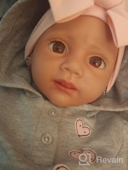 img 1 attached to Realistic Full Body Silicone Baby Doll With Hair - Soft Reborn Baby Boy review by Tyson Burch