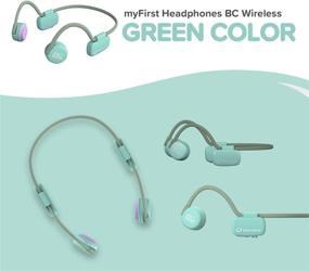 img 2 attached to 🎧 Wireless Bone Conduction Headphones - Open Ear Design, Official Headphones with Bluetooth, IPX6 Flexible Waterproof for Kids/Adults (Green)