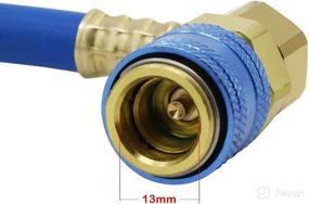 img 1 attached to Auto Car Air Conditioning R134A Charging Hose Kit with Pressure 🚗 Gauge - AC Refrigerant Recharge Hose Adapter and Quick Coupler for U Charging