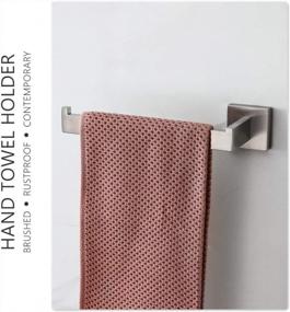 img 2 attached to VELIMAX SUS304 Stainless Steel Hand Towel Bar Wall Mounted Rack Modern Left-Opening Brushed Finish Bathroom Kitchen Towel Holder