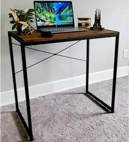 img 1 attached to EHemco Multifunctional Rectangular Desk With Coffee Table Top And Black Legs - Perfect For Home Office Or Study!