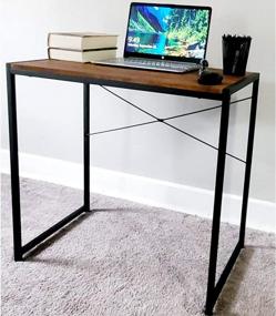 img 3 attached to EHemco Multifunctional Rectangular Desk With Coffee Table Top And Black Legs - Perfect For Home Office Or Study!