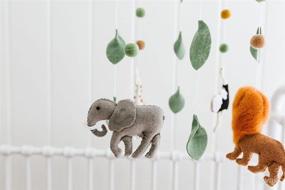 img 3 attached to 🦒 Sorrel + Fern Crib Mobile: Safari Adventure Nursery Decoration with Elephant, Lion, and Giraffe