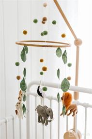 img 2 attached to 🦒 Sorrel + Fern Crib Mobile: Safari Adventure Nursery Decoration with Elephant, Lion, and Giraffe