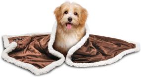 img 4 attached to 🐾 Tirrinia Premium Puppy Sherpa Blankets for Small Dogs, Cats, and Kittens - Ultra Soft Flannel Plush Pet Bed Blanket, Reversible Design - Size: 30x45 Inches