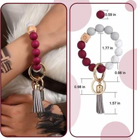 img 3 attached to Stylish And Functional: Coolcos Silicone Key Ring Bracelet For Women And Girls