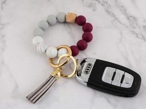 img 1 attached to Stylish And Functional: Coolcos Silicone Key Ring Bracelet For Women And Girls