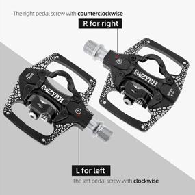 img 2 attached to MZYRH MTB Mountain Bike Pedals - 9/16" Bearing Flat Platform Compatible With SPD Dual Function Sealed Clipless Aluminum W/ Cleats