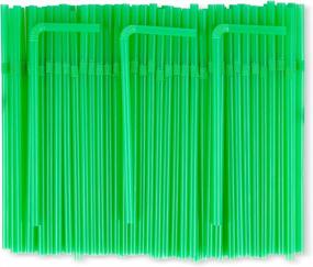 img 1 attached to Stay Eco-Friendly With DuraHome'S Green BPA-Free Flexible Plastic Straws - 200 Pack Individually Wrapped For Ultimate Convenience