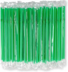 img 4 attached to Stay Eco-Friendly With DuraHome'S Green BPA-Free Flexible Plastic Straws - 200 Pack Individually Wrapped For Ultimate Convenience