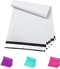 img 4 attached to Белые поли почтовые конверты 100 упак. самоклеящиеся пакеты для доставки водонепроницаемая прочная на разрыв почтовая сумка 6X9